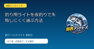 釣り用ライトを夜釣りで失敗しにくく選ぶ方法のアイキャッチ